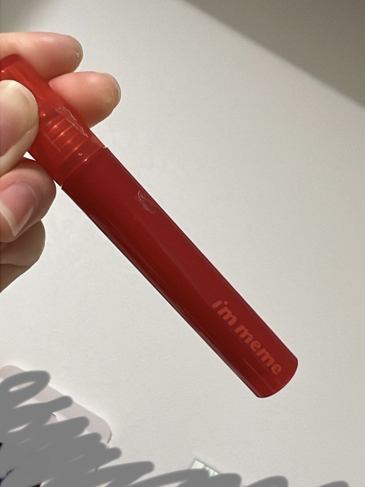 アイムミミ ミステリー フラッシュティント 003 ミステリーキャロットジュース/i’m meme/リップティントを使ったクチコミ（2枚目）