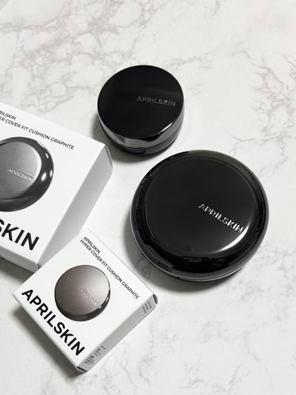 ハイパーカバーフィットクッション  グラファイト/APRILSKIN/クッションファンデーションを使ったクチコミ(1枚目)