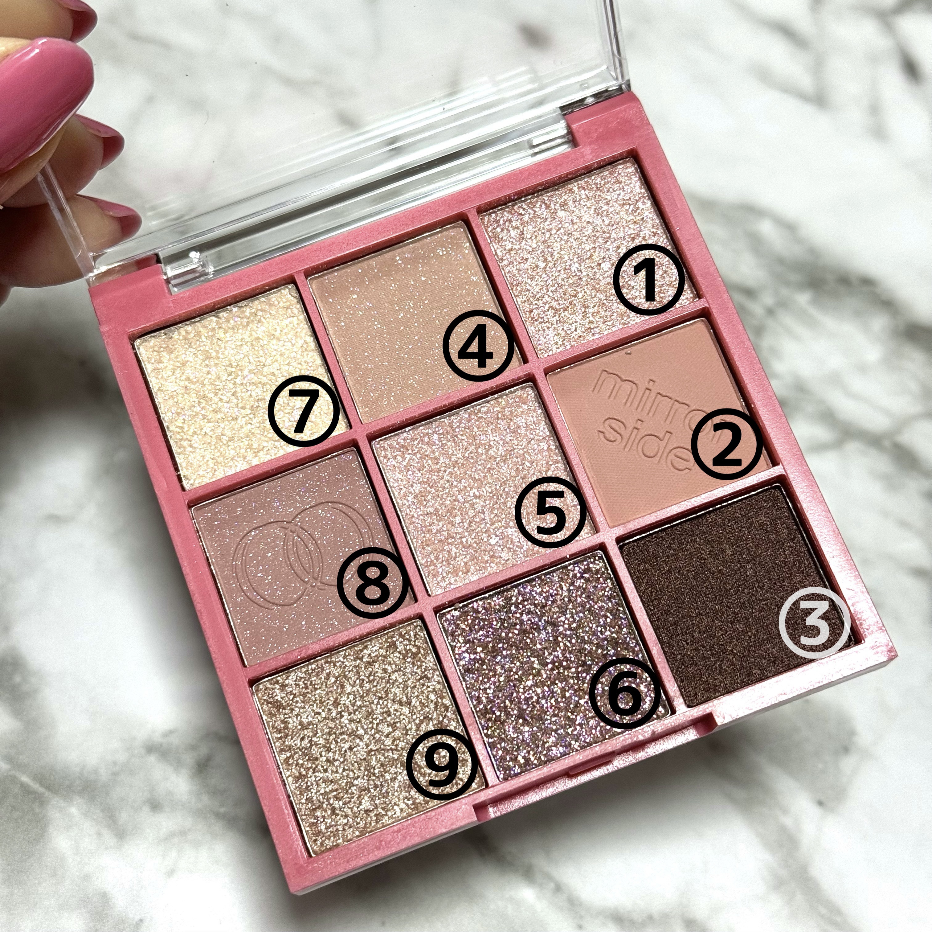 MSアイシャドウパレット/mirrorside/アイシャドウパレットを使ったクチコミ（2枚目）