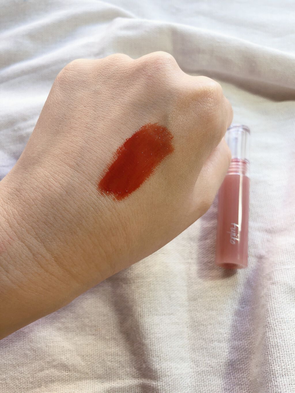 ニュアンスラップティント 03 珊瑚ブラウン/Fujiko/リップティントを使ったクチコミ（3枚目）