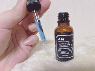 ミッドナイトブルーユースアクティベーティングドロップ(20ml)/Klairs/美容液を使ったクチコミ（2枚目）