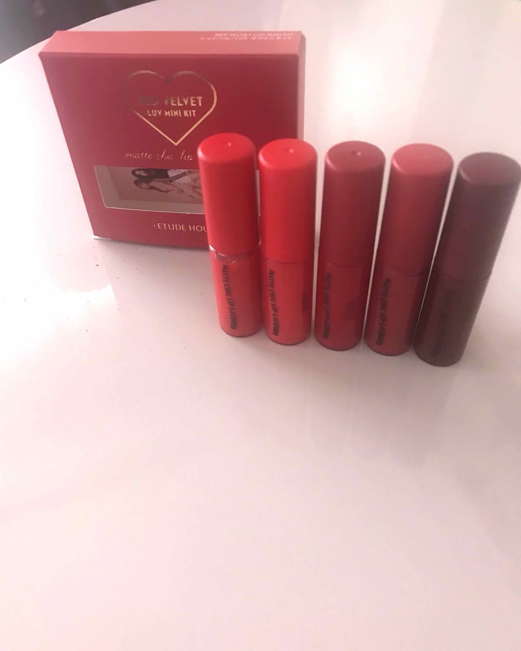 レッドベルベット ラブミニキット/ETUDE/リップグロスを使ったクチコミ(2枚目)