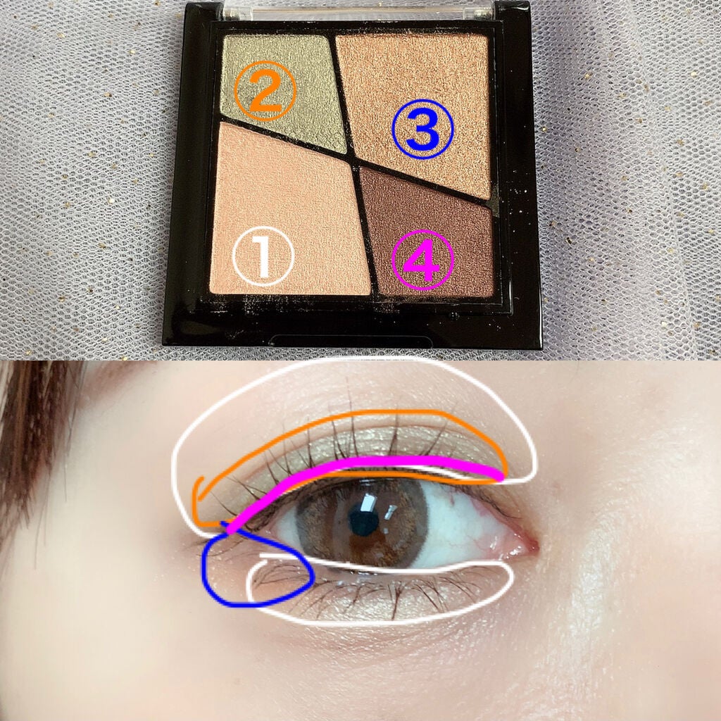 UR GLAM VELVET EYE COLOR PALETTE/U R GLAM/アイシャドウパレットを使ったクチコミ(3枚目)