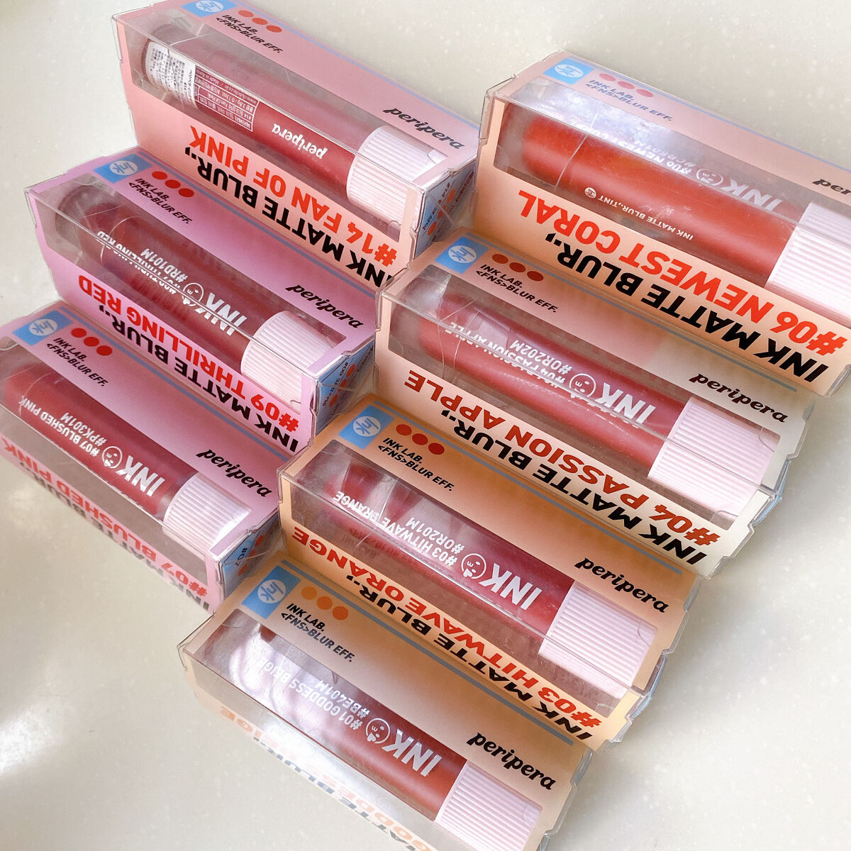 インク マット ブラー ティント 07 BLUSHED PINK/PERIPERA/口紅を使ったクチコミ（3枚目）