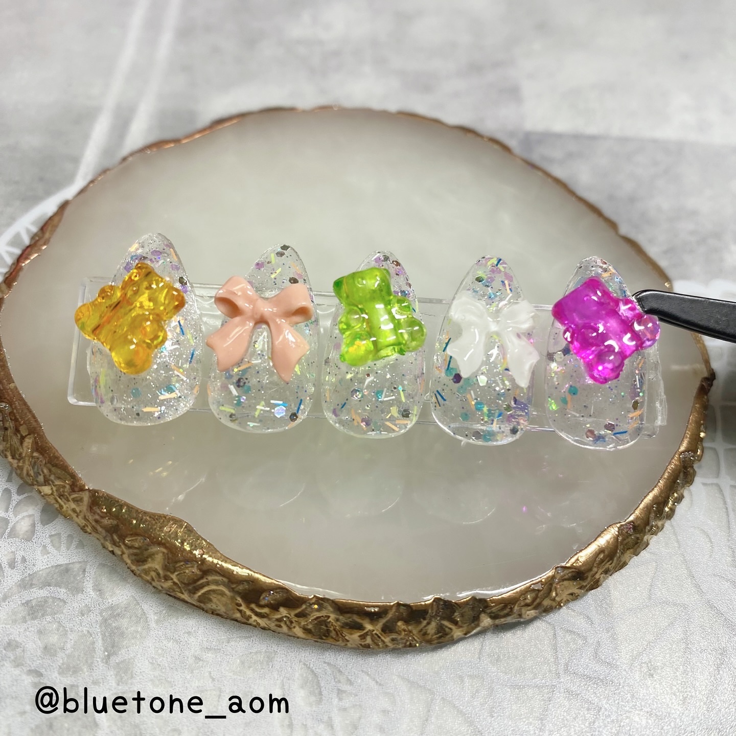 ジェルネイルDA 64 オレンジコンフェッティ/IDATE/ジェルネイルを使ったクチコミ（3枚目）