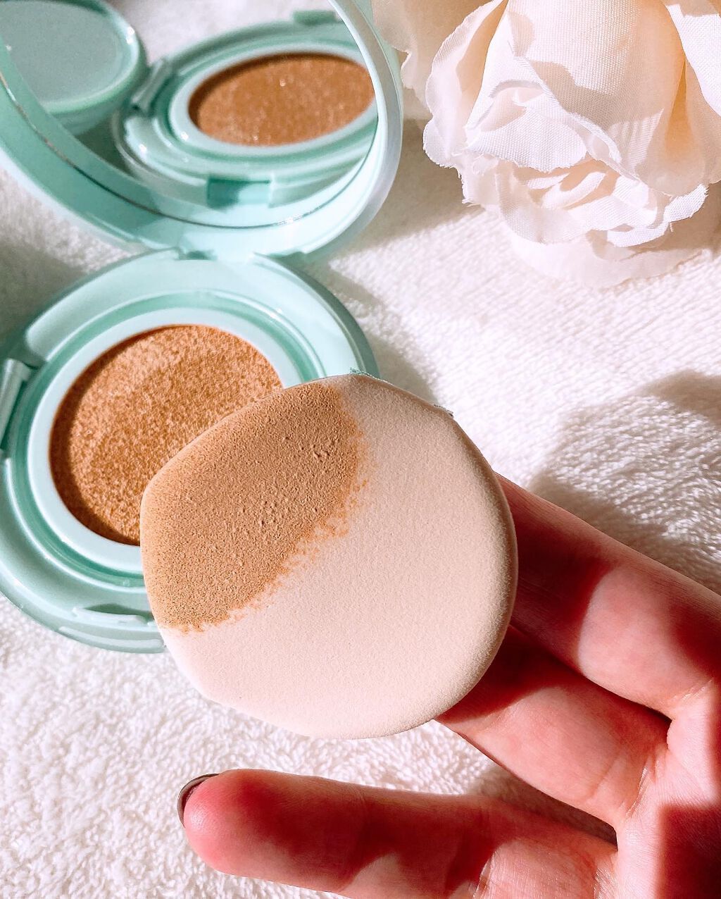 ピュアカーミングシカ クッションファンデーション/BY ECOM/クッションファンデーションを使ったクチコミ(4枚目)