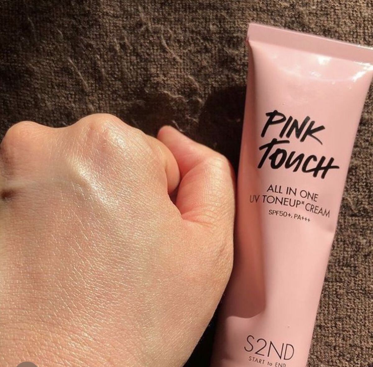 ピンクタッチ UVトーンアップクリーム/S2ND/化粧下地を使ったクチコミ（3枚目）