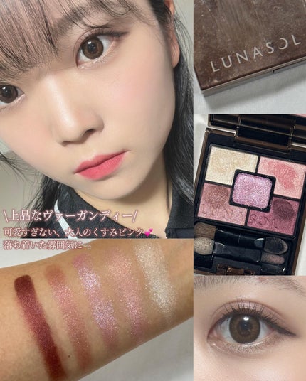 ジェミネイトアイズ N/LUNASOL/アイシャドウパレットを使ったクチコミ(1枚目)