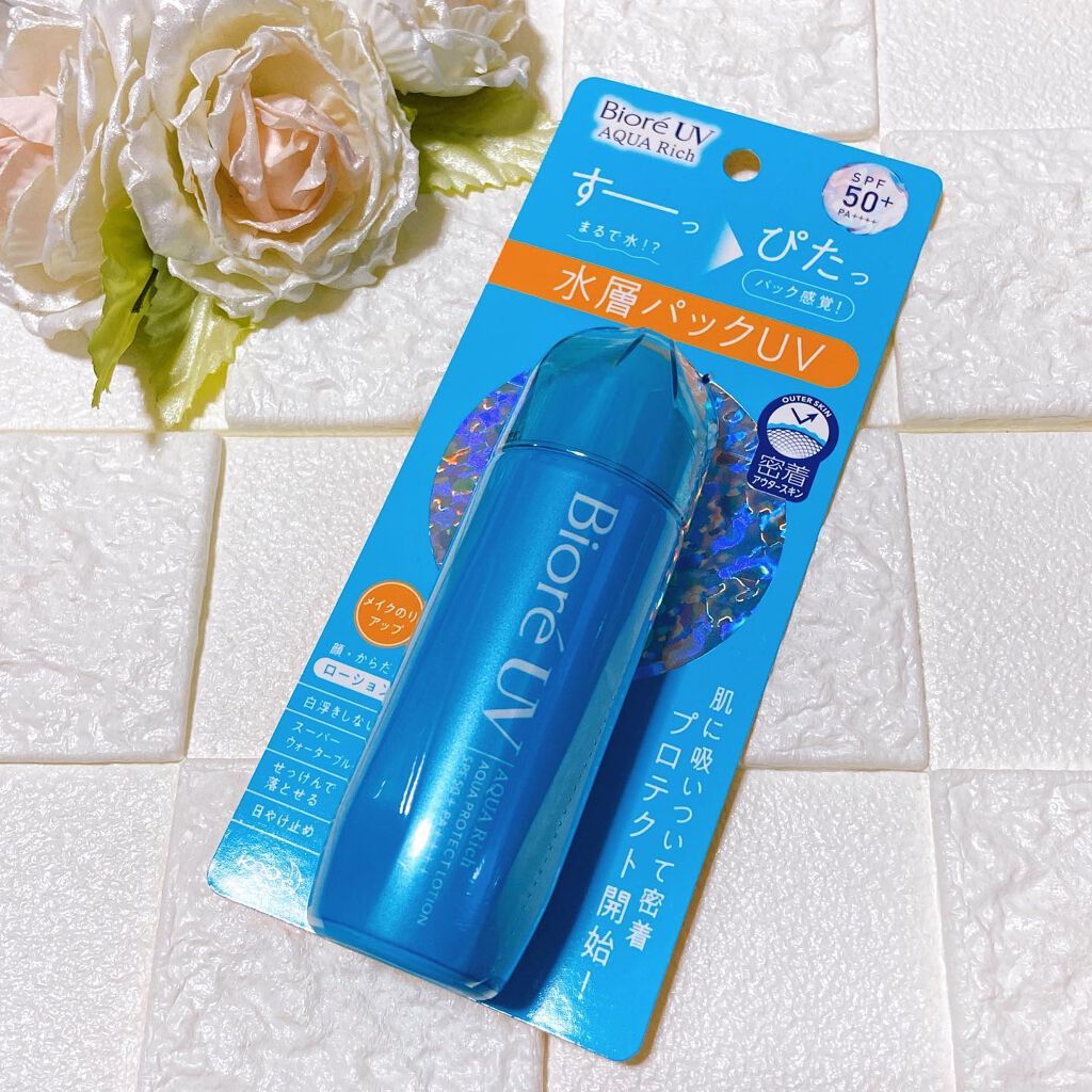 ビオレUV アクアリッチ アクアプロテクトローション(水層パック)/ビオレ/日焼け止めローションを使ったクチコミ（2枚目）