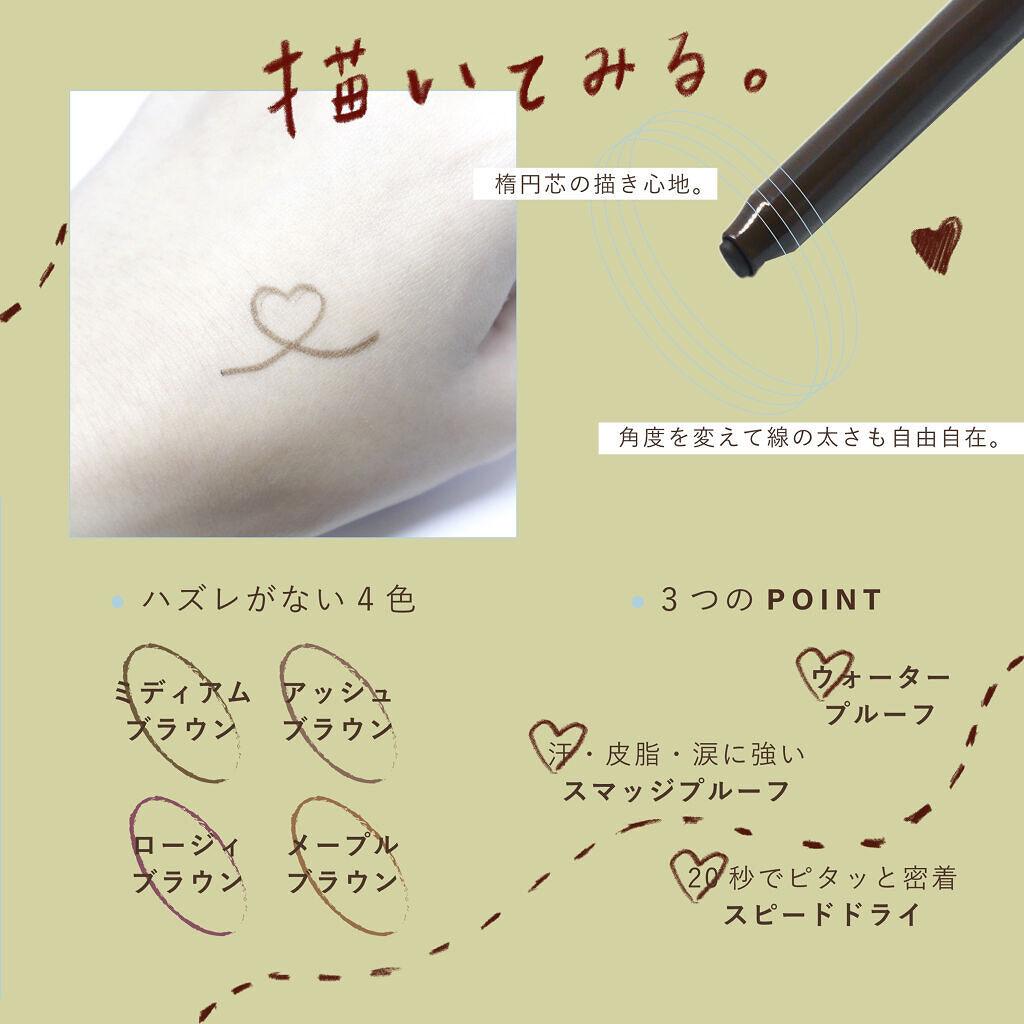 クリームフィットペンシル＜アイライナー＞ ミディアムブラウン/ラブ・ライナー/ペンシルアイライナーを使ったクチコミ（3枚目）