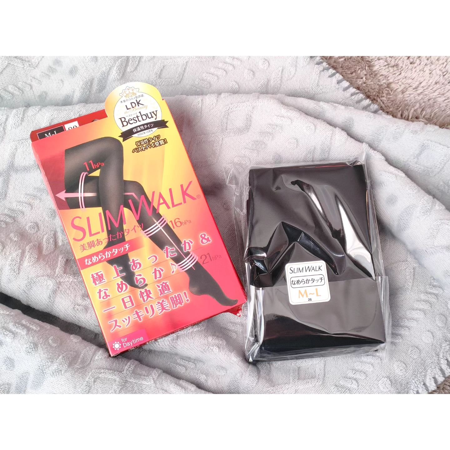 スリムウォーク 美脚あったかタイツ なめらかタッチ/SLIMWALK/着圧ソックス・レギンスを使ったクチコミ（1枚目）