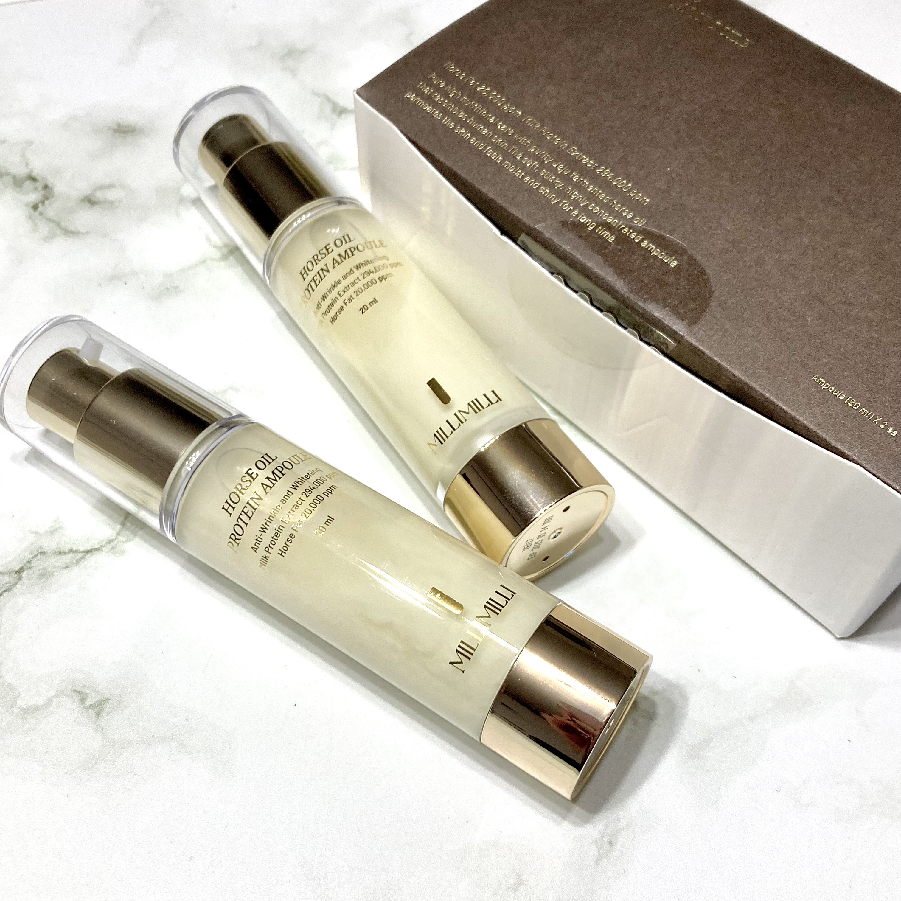 馬油タンパク質アンプル/MILLIMILLI/美容液を使ったクチコミ（2枚目）