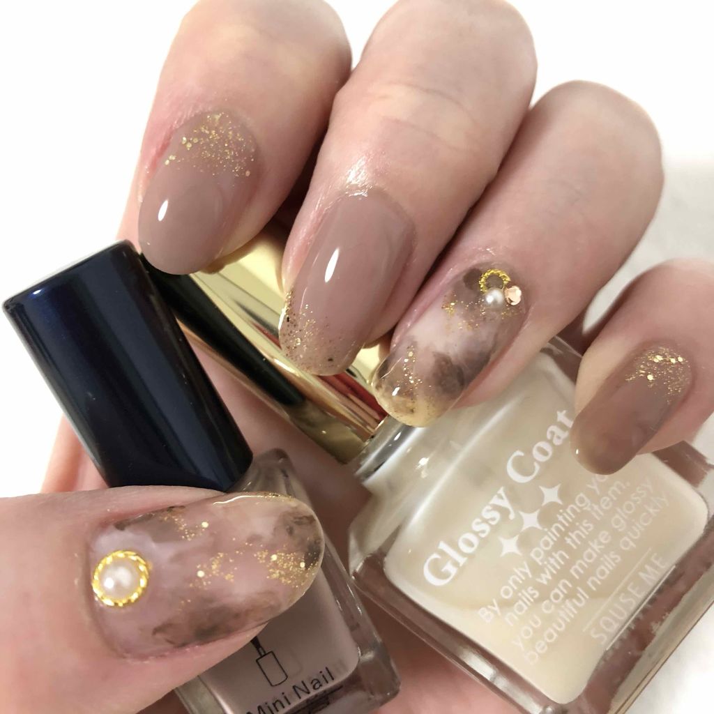 グロッシーコート/スキューズミー/オールインワンネイルを使ったクチコミ（1枚目）