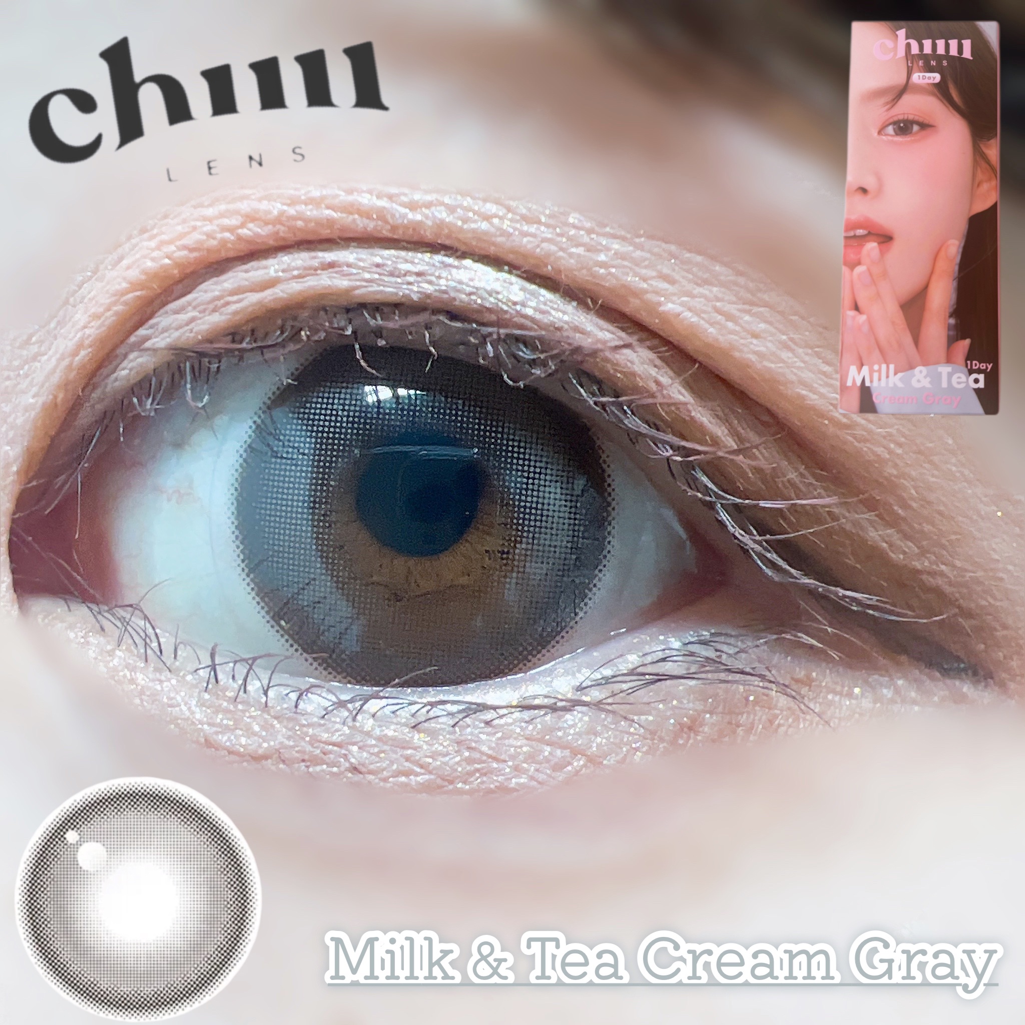 chuuLENS Milk&Tea 1day/chuu LENS/ワンデー（１DAY）カラコンを使ったクチコミ（1枚目）