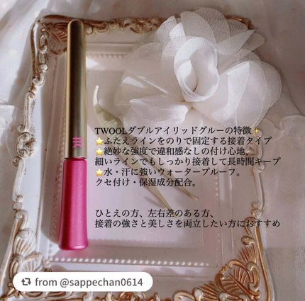 TWOOL ダブルアイリッドグルー/SHOBIDO/二重まぶた用アイテムを使ったクチコミ(3枚目)