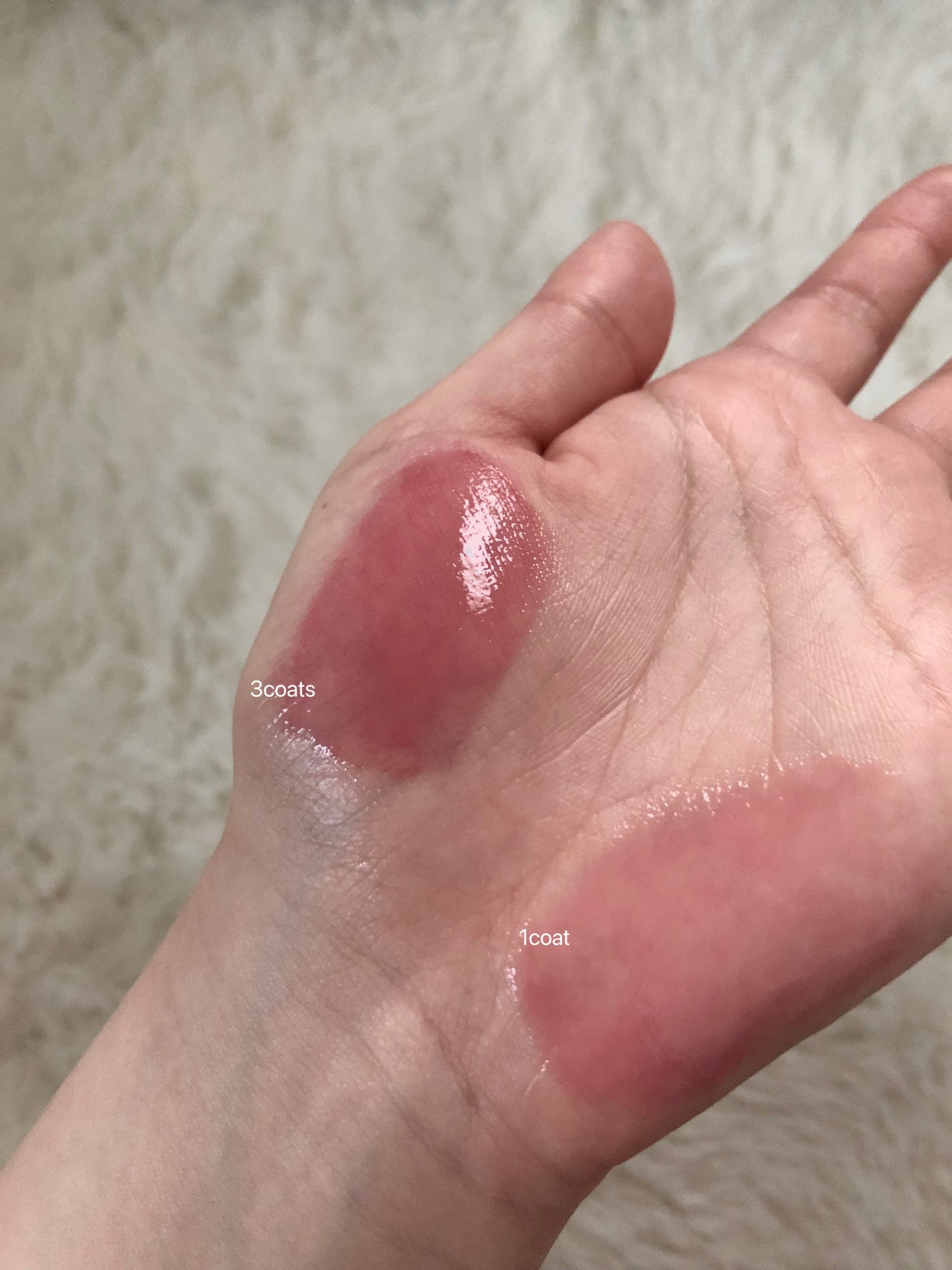 グラスティングカラーグロス/rom&nd/リップグロスを使ったクチコミ(3枚目)