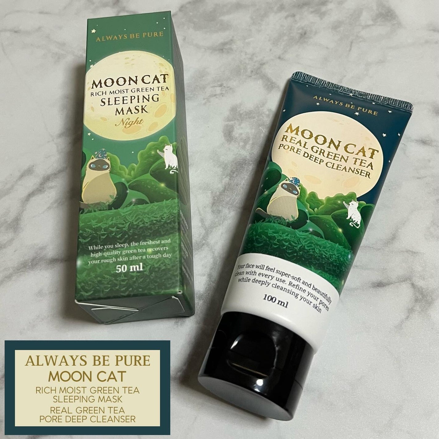 ムーンキャット リフィー モイスト グリーナリー スリーピングマスク/ALWAYS BE PURE/洗い流すパック・マスクを使ったクチコミ(1枚目)