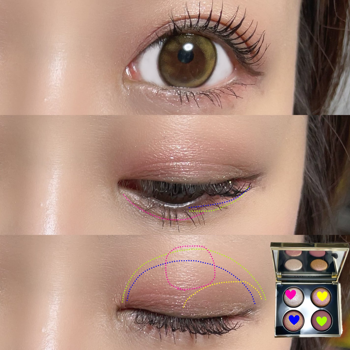 リュクス アイシャドウ クォード グロウ ウィズ ラブ コレクション/BOBBI BROWN/アイシャドウパレットを使ったクチコミ(3枚目)