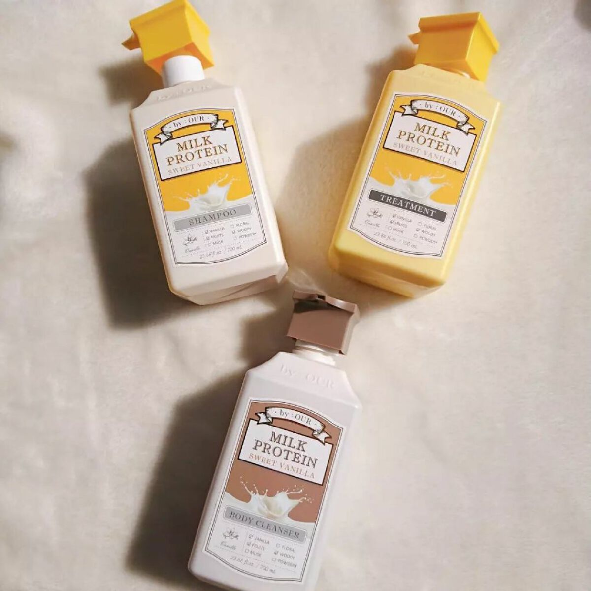 ミルクプロテイン ボディクレンザー スイートバニラ/by : OUR/ボディソープを使ったクチコミ（1枚目）