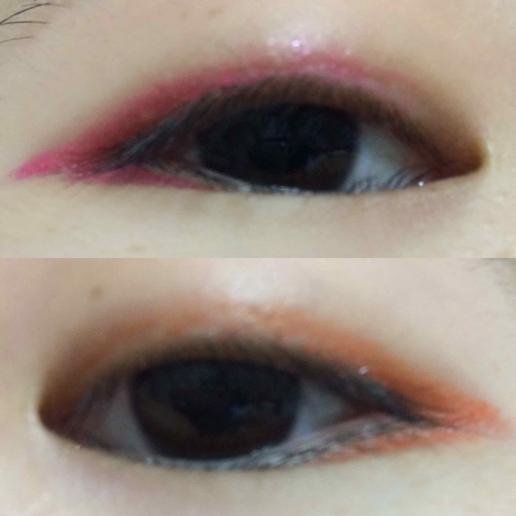 キャンドゥ クレヨンタッチ ミー カラーフィニッシュパウダーのクチコミ「⚠︎3枚目目ん玉ドアップ(一重なので下から撮ってます)

🥔断捨離コスメ〈アイライナー編①〉
.....」（3枚目）