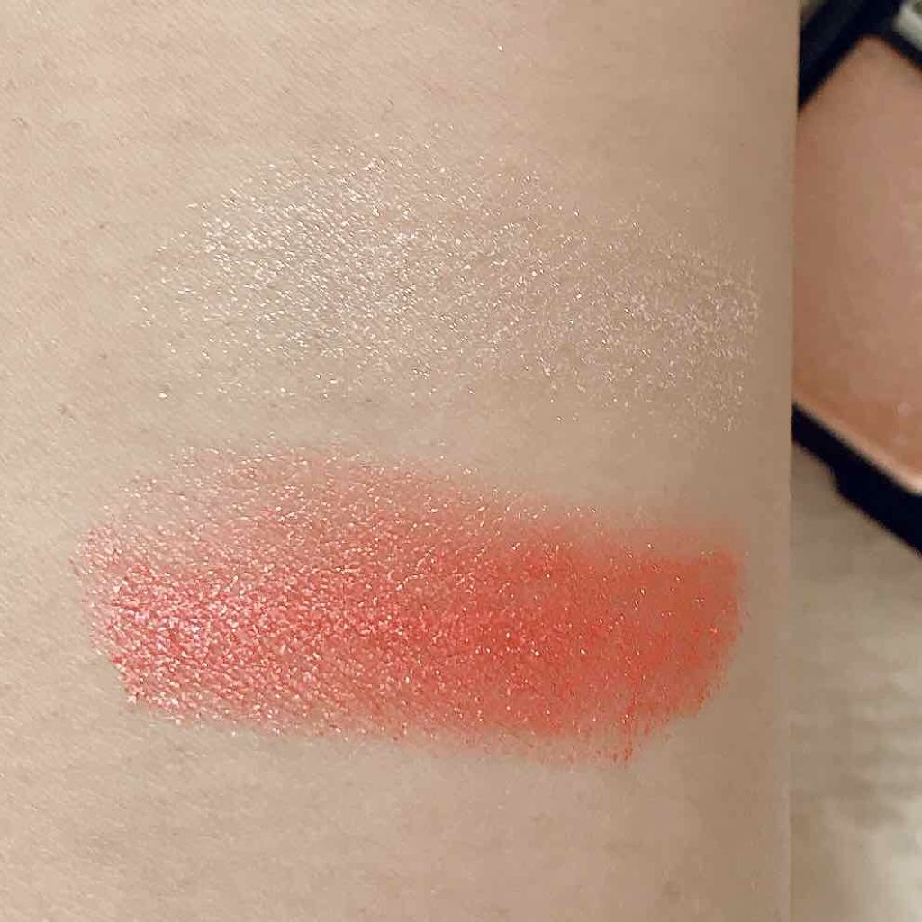 UR GLAM　POWDER EYESHADOW ヌーディーピンク〈パールラメ〉/U R GLAM/単色アイシャドウを使ったクチコミ（2枚目）