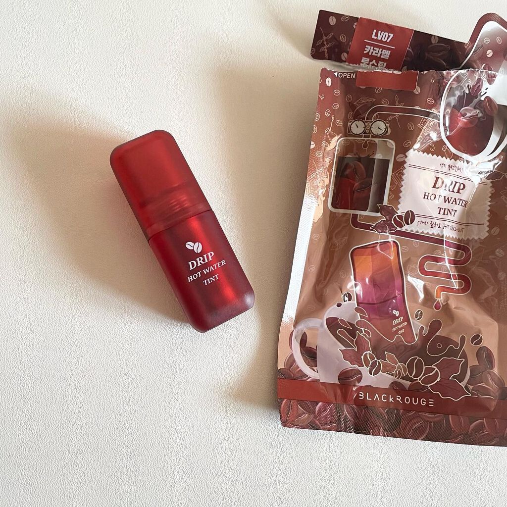 ドリップホットウォーターティント/BLACK ROUGE/リップティントを使ったクチコミ(7枚目)