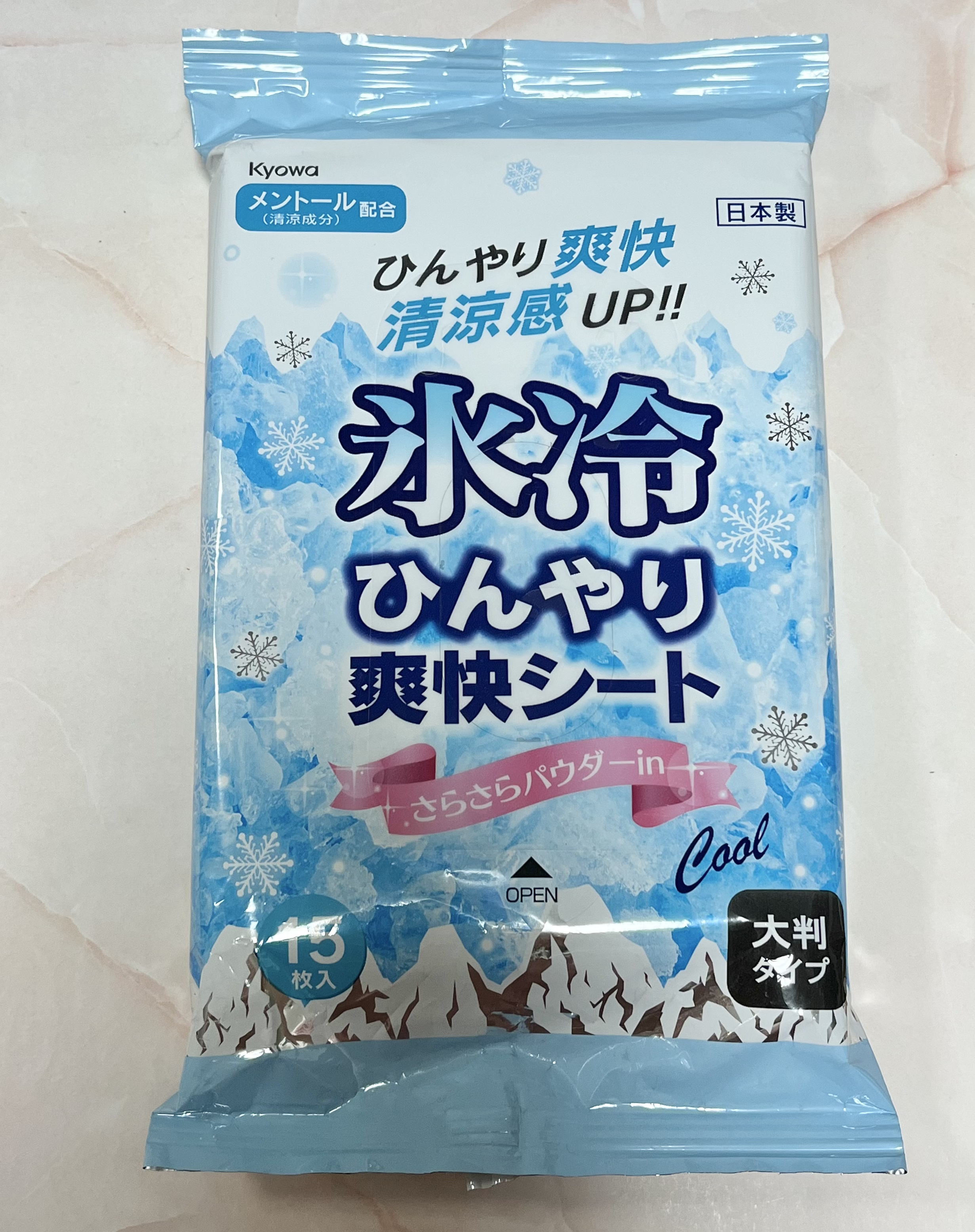 氷冷ひんやり爽快シート/セリア/ボディシートを使ったクチコミ（1枚目）