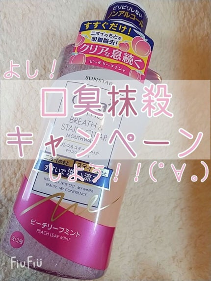 オーラツーMEマウスウォッシュR(ピーチリーフミント)/オーラツー/マウスウォッシュ・スプレーを使ったクチコミ(1枚目)