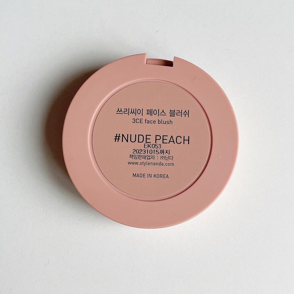 3CE フェイスブラッシュ ヌードピーチ/3CE/パウダーチークを使ったクチコミ（3枚目）