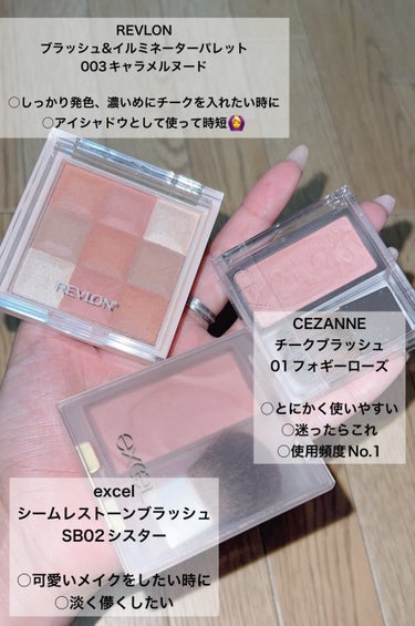 ブラッシュ＆イルミネーター パレット 003 キャラメル ヌード/REVLON/パウダーチークを使ったクチコミ（2枚目）