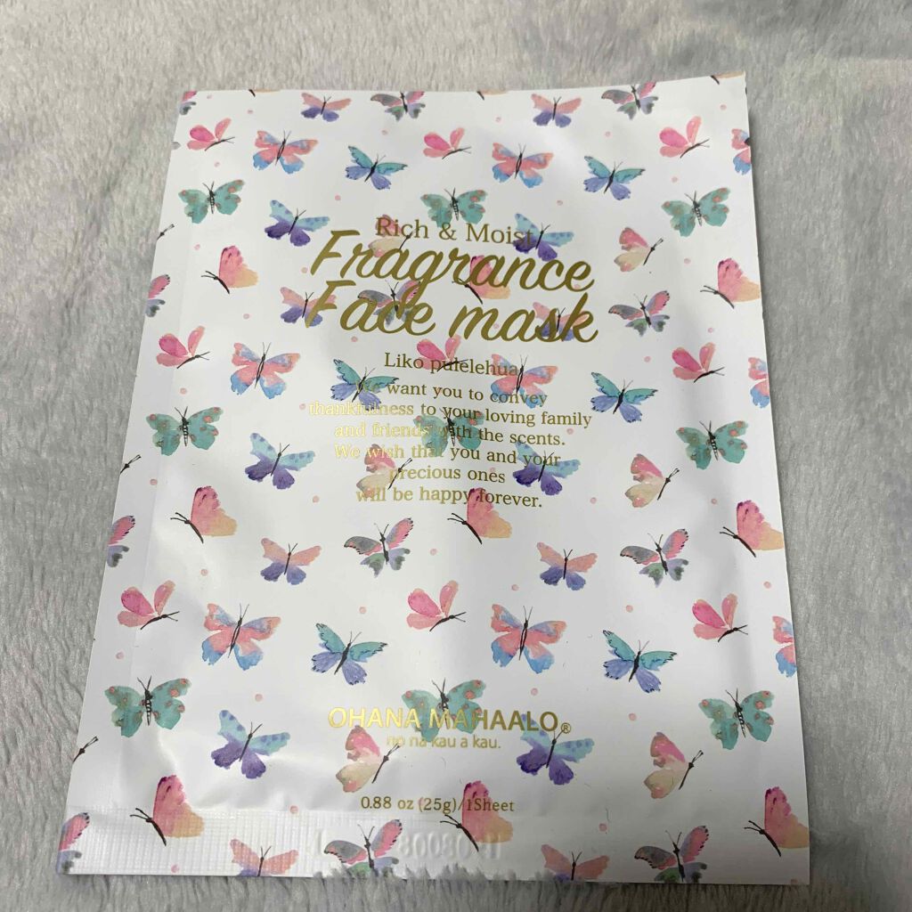 オハナ・マハロ フレグランスフェイスマスク  1枚入り/OHANA MAHAALO/シートマスク・パックを使ったクチコミ（1枚目）