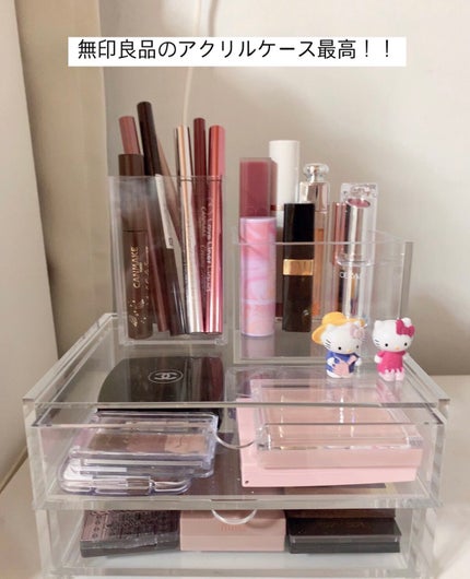 重なるアクリルケース2段引出/無印良品/その他化粧小物を使ったクチコミ(1枚目)
