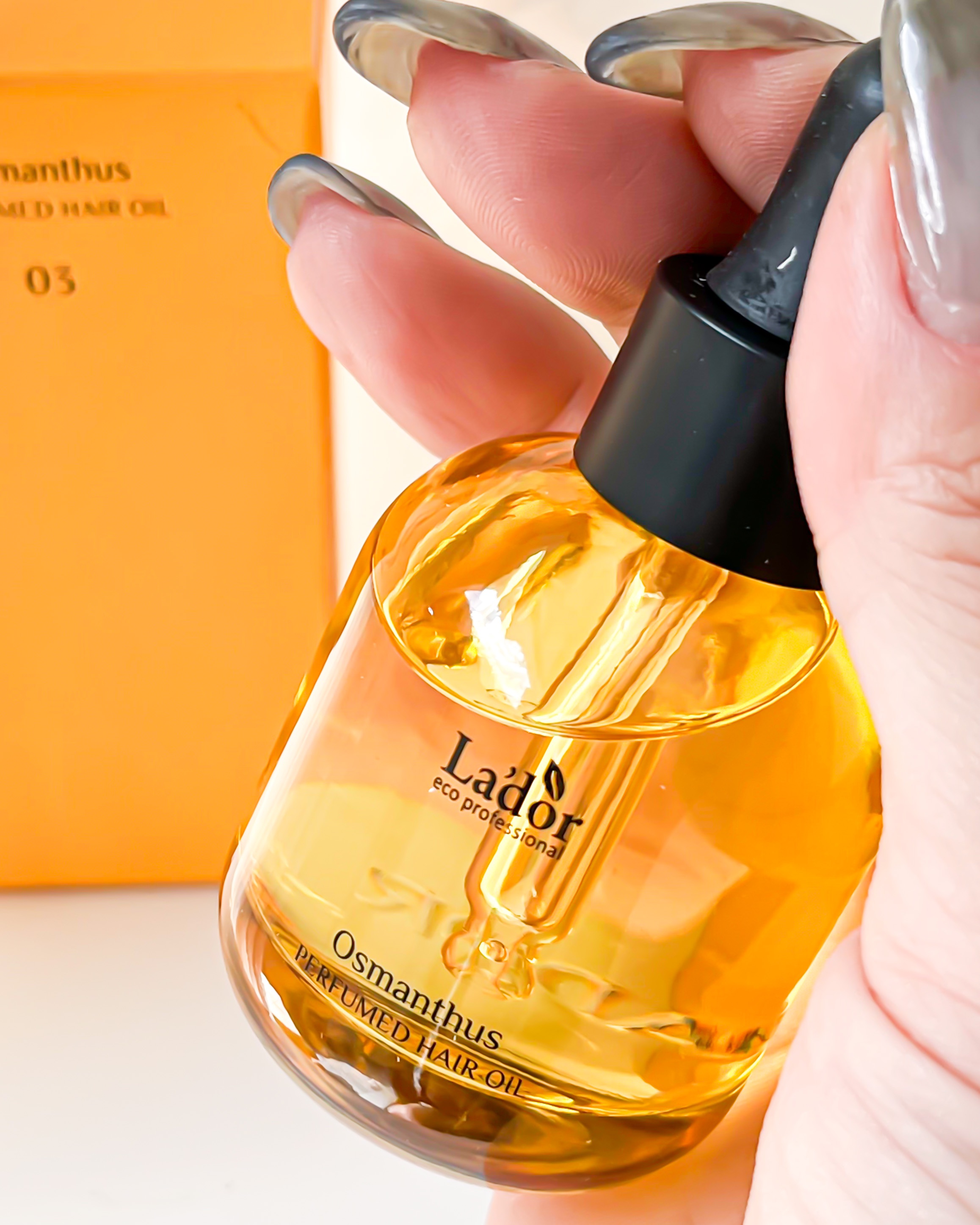 パフュームヘアオイル オスマンサス/La'dor/ヘアオイルを使ったクチコミ（2枚目）