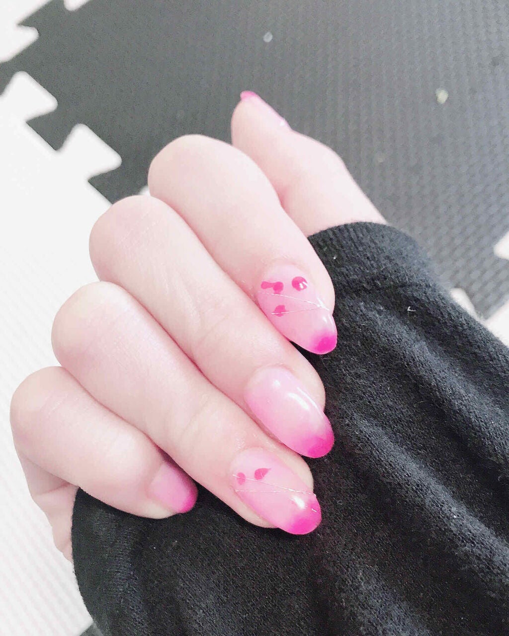 菜海((Nancy on LIPS 「鬼滅の刃竈門禰豆子風ネイル✨Nancy꙳★*゚学校は休みなので..」(2枚目)