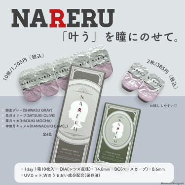 NARERU 1day 師走グレー/NARERU/ワンデー（１DAY）カラコンを使ったクチコミ（1枚目）