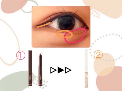 グリームオンフィットシャドウ/excel/スティックアイシャドウを使ったクチコミ(3枚目)