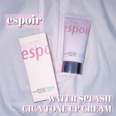 Qoo10メガ割購入品①
人気のサンクリーム使ってみた‪‪！‬
.
espoir
WATER SPLASH 
CICA TONE UP CREAM
.
よく使われているのを見るのでずっと気になっていて、