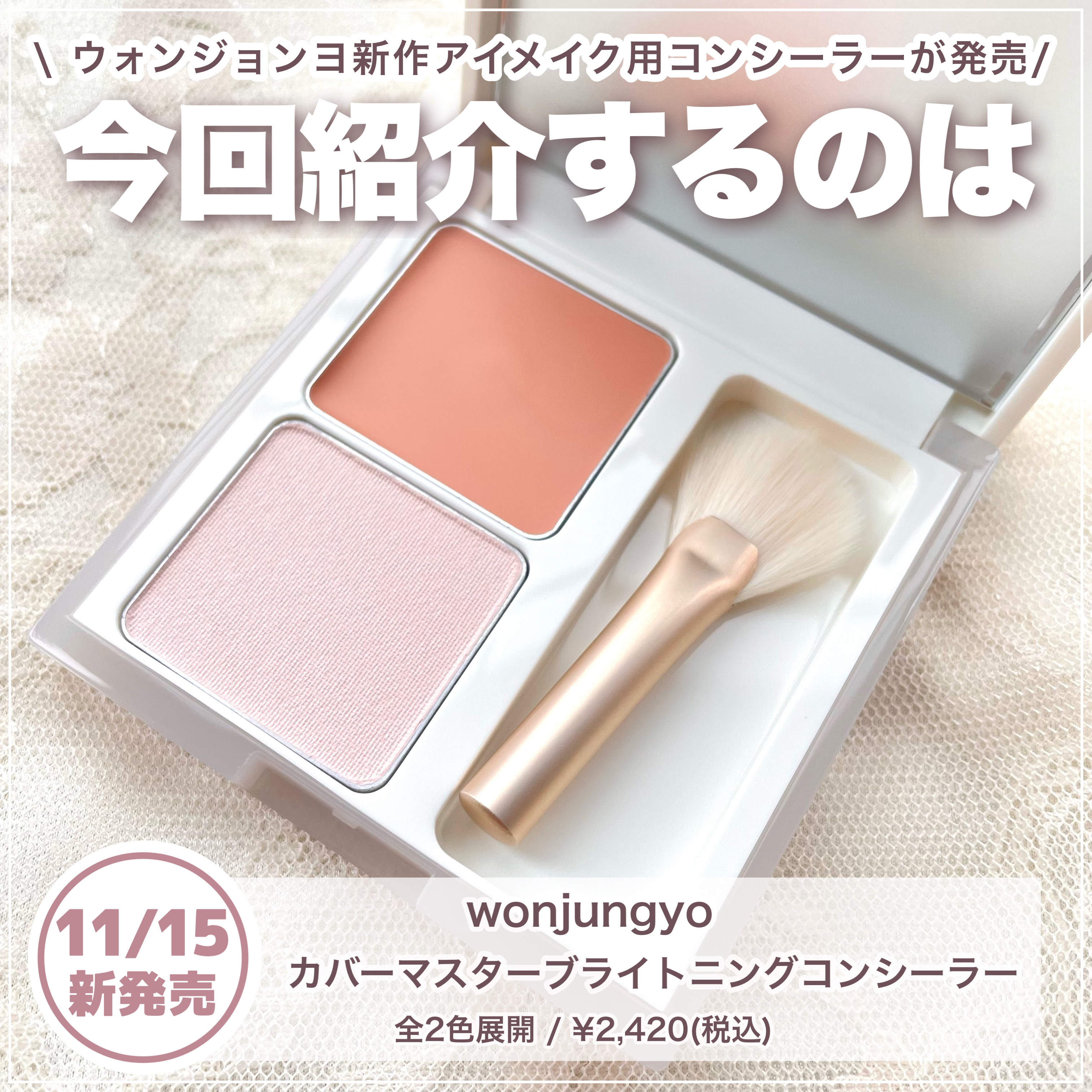 ウォンジョンヨ　カバーマスター ブライトニングコンシーラー/Wonjungyo/パレットコンシーラーを使ったクチコミ（2枚目）