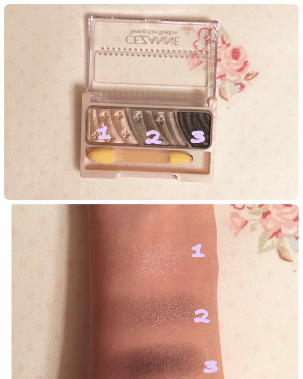 トーンアップアイシャドウ/CEZANNE/アイシャドウパレットを使ったクチコミ(2枚目)