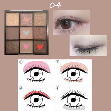 UR GLAM　BLOOMING EYE COLOR PALETTE/U R GLAM/パウダーアイシャドウを使ったクチコミ（2枚目）