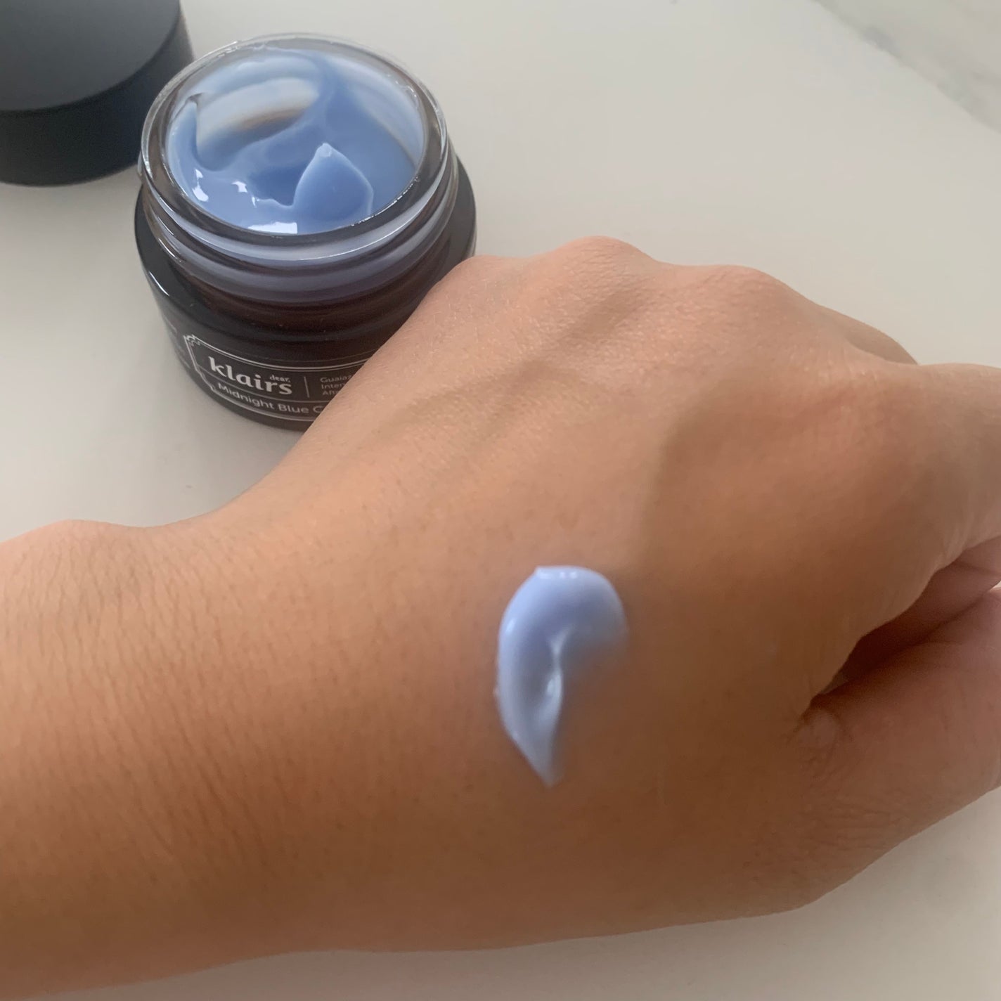 ミッドナイトブルーカーミングクリーム/Klairs/フェイスクリームを使ったクチコミ(4枚目)