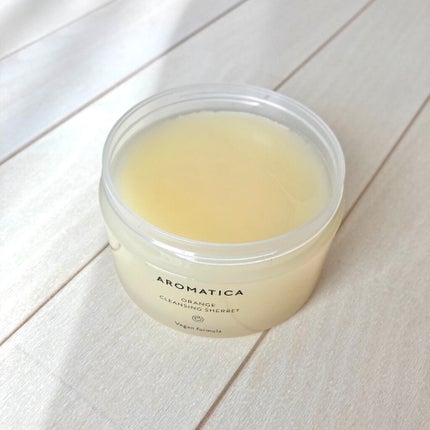 オレンジクレンジングシャーベット/AROMATICA/クレンジングバームを使ったクチコミ(3枚目)