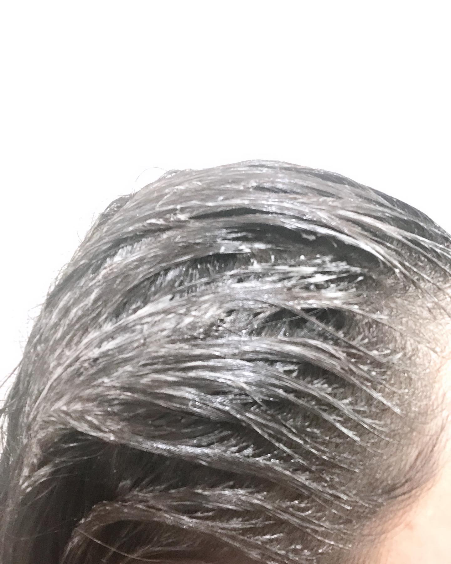 泡クリームカラー 4A ヴェールアッシュ/ビゲン/ヘアカラーを使ったクチコミ（3枚目）