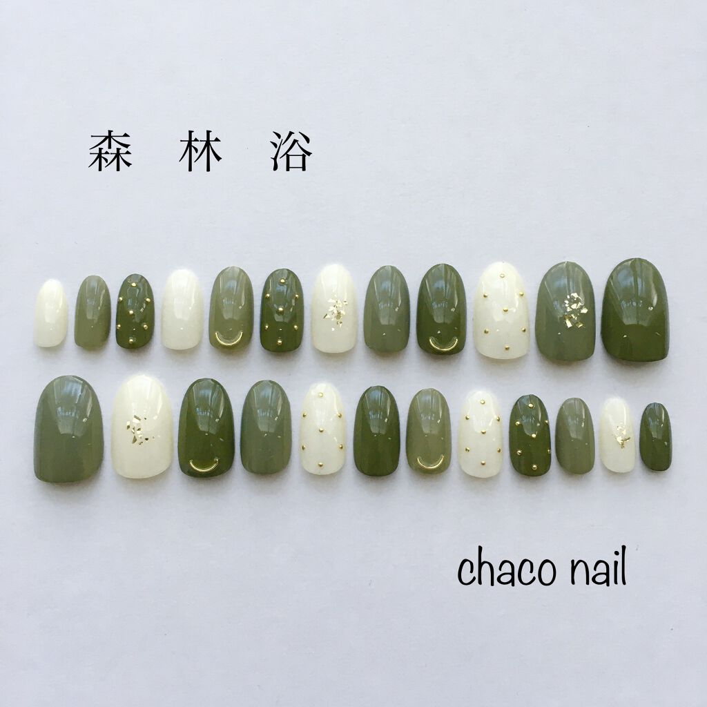 #ネイル,#カーキネイル,#GENEネイルのネイルデザイン