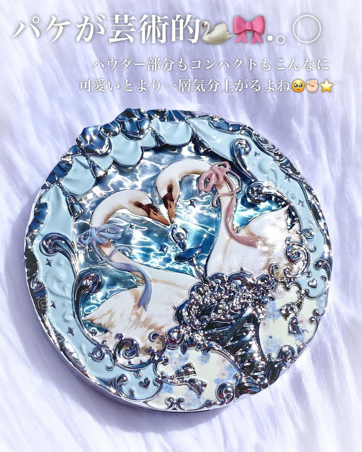 フラワーノーズ スワンバレエシリーズ ブラッシュコンパクト/FlowerKnows/パウダーチークを使ったクチコミ（3枚目）