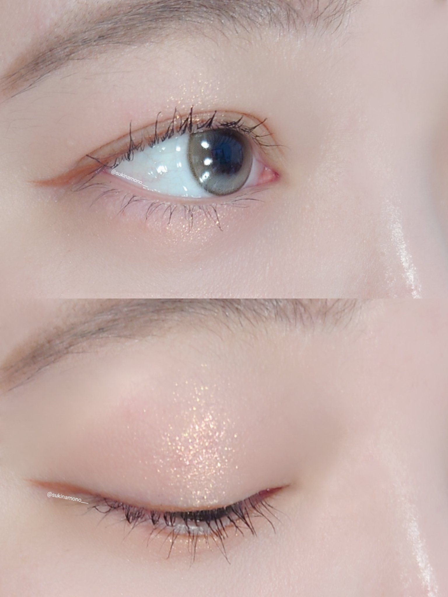 ミネラルピグメント EX02 SHIMMER GLITTER（シマーグリッタ―）/ONLY MINERALS/単色アイシャドウを使ったクチコミ（3枚目）