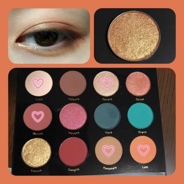 ColourPop サルバジェ カラフル アイシャドウ パレットのクチコミ「 #メイク写真 

カラーポップのsalvageパレットとlooxiのboujeeを使って適当.....」（1枚目）