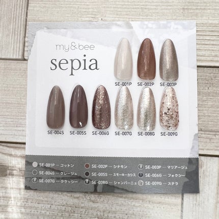 もふ on LIPS 「my&beeのジェルをいただいたのでカラーチャートとデザイン考..」(6枚目)