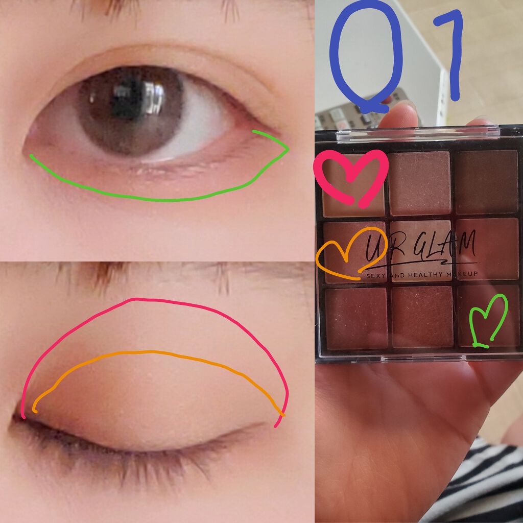 UR GLAM　BLOOMING EYE COLOR PALETTE/U R GLAM/アイシャドウパレットを使ったクチコミ（2枚目）