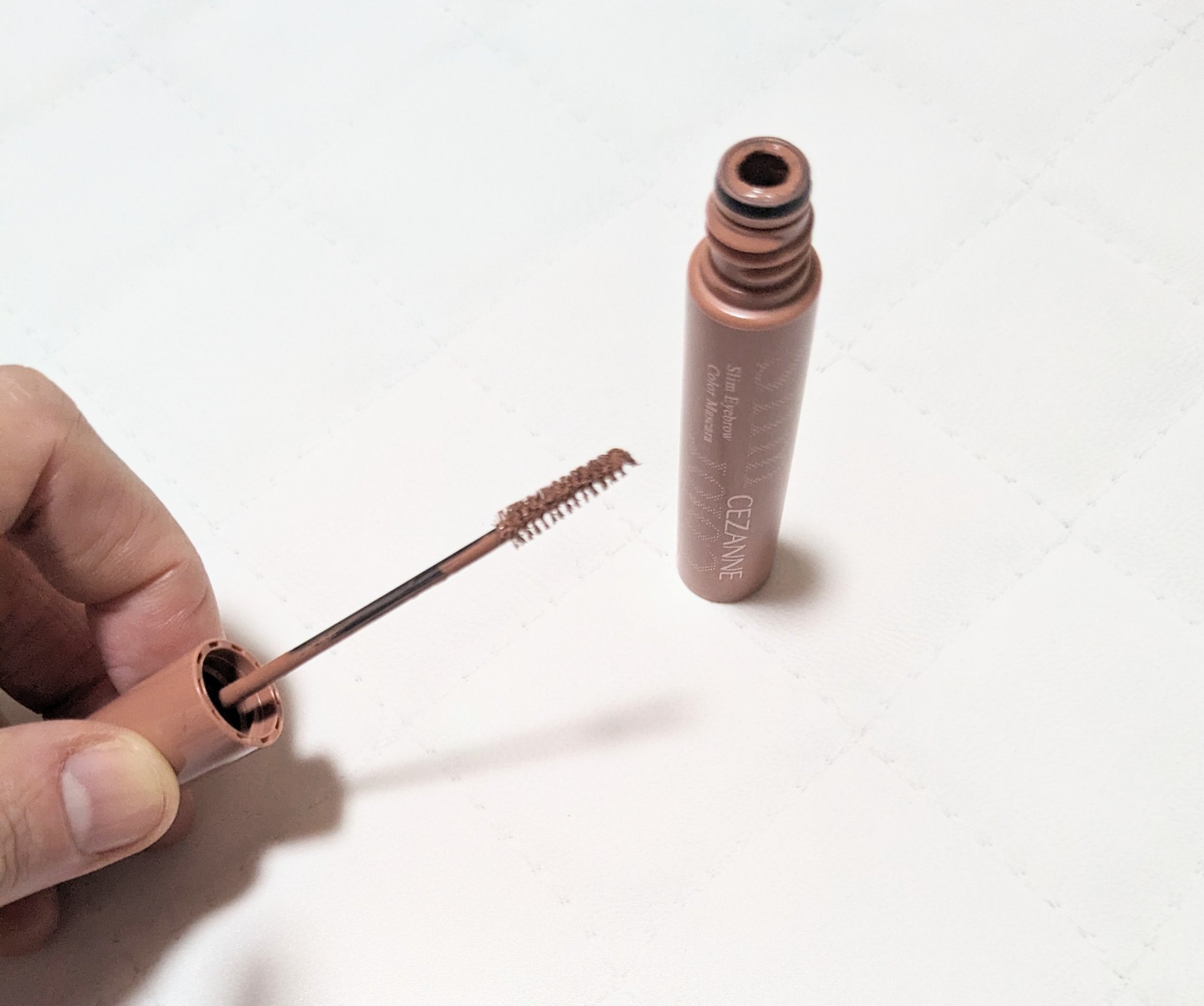 極細アイブロウマスカラ C1 ピンクブラウン/CEZANNE/眉マスカラを使ったクチコミ（2枚目）